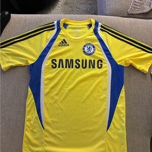 Adidas Yellow and Blue Sports Jersey